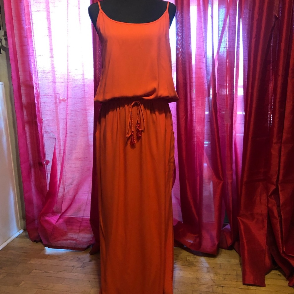 Tommy Bahama coral spaghetti strap maxi dress